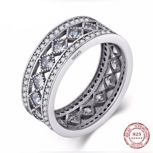 Sterling Silver Pave CZ Ring Size 7